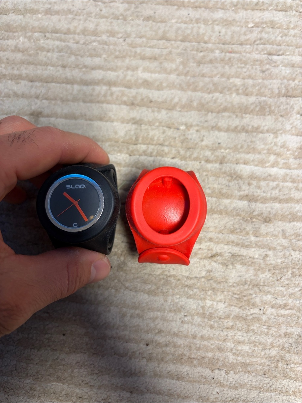 Unisex Black and Red Slap Watch - Silicone Active Wearable